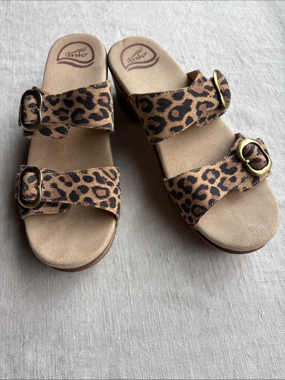 Dansko Leopard Slides